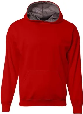 A4 NB4279 Sprint Fleece Hoodie - Scarlet Graphite