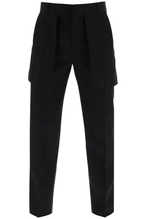 Alexander mcqueen exposed pocket barathea trousers