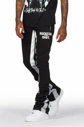 Alpine Black/White Super Stacked Trackpant