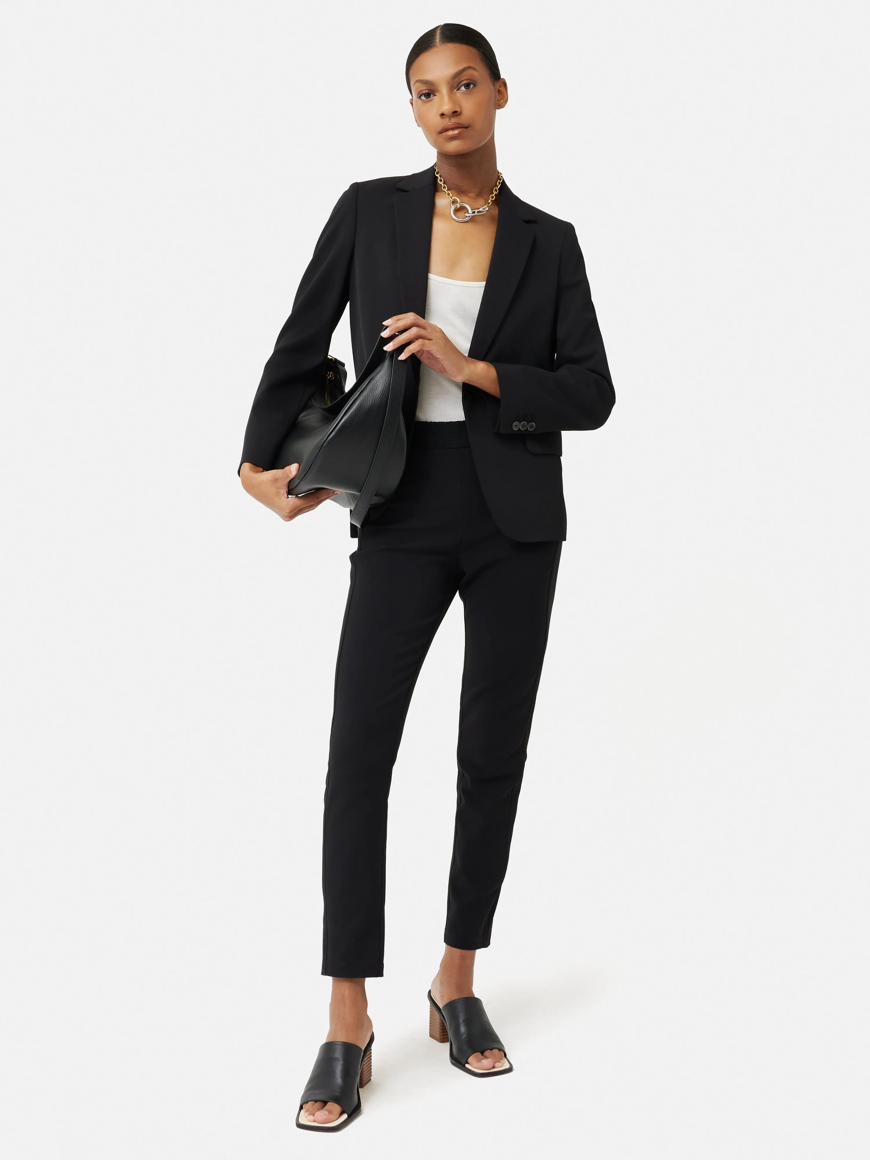 Bi-stretch Tailored Trouser | Black