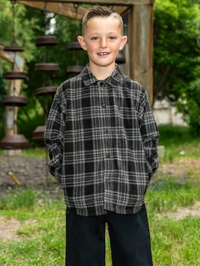 Big Boys Wallace Flannel - Black Grey