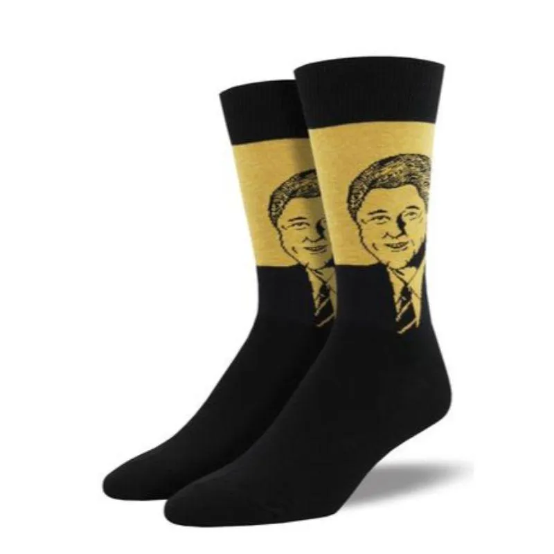 Bill Clinton Socks Men's Crew Sock