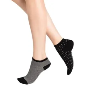 Bleuforet Stripes and Dots Low-Cut Ankle Socks - Two-Pack