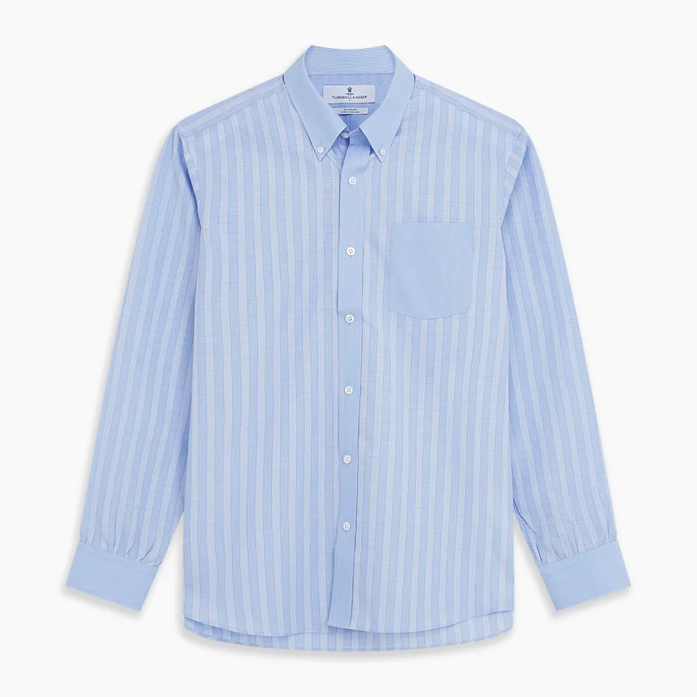 Blue Multi Check Cotton RE-PURPOSE Weekend Fit Suffolk Shirt