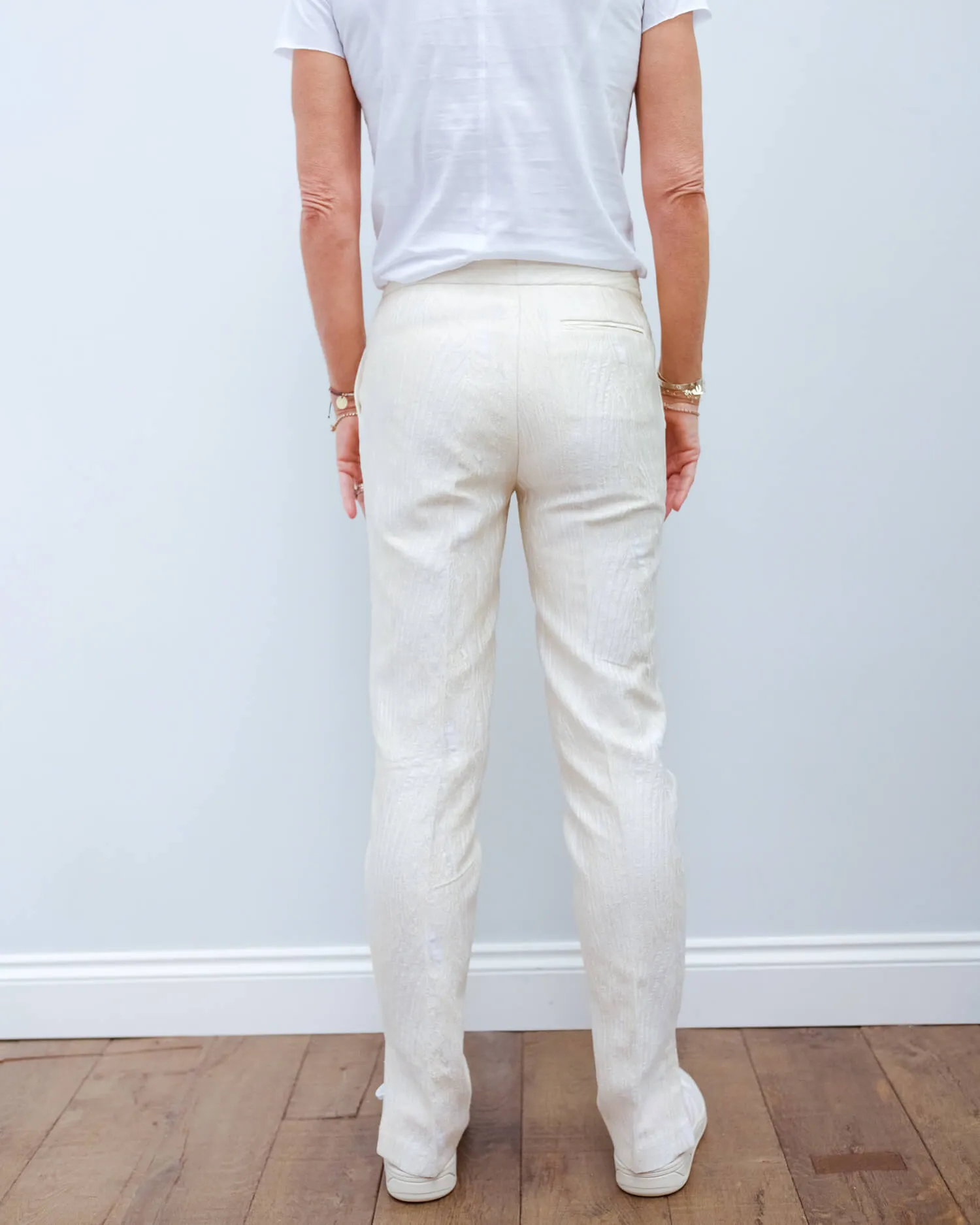 BMB Lingaard trousers in egg white