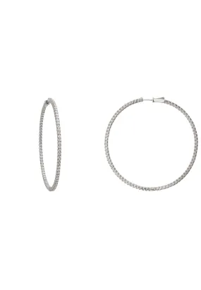 Brooklyn Large Hoop Earrings Silver