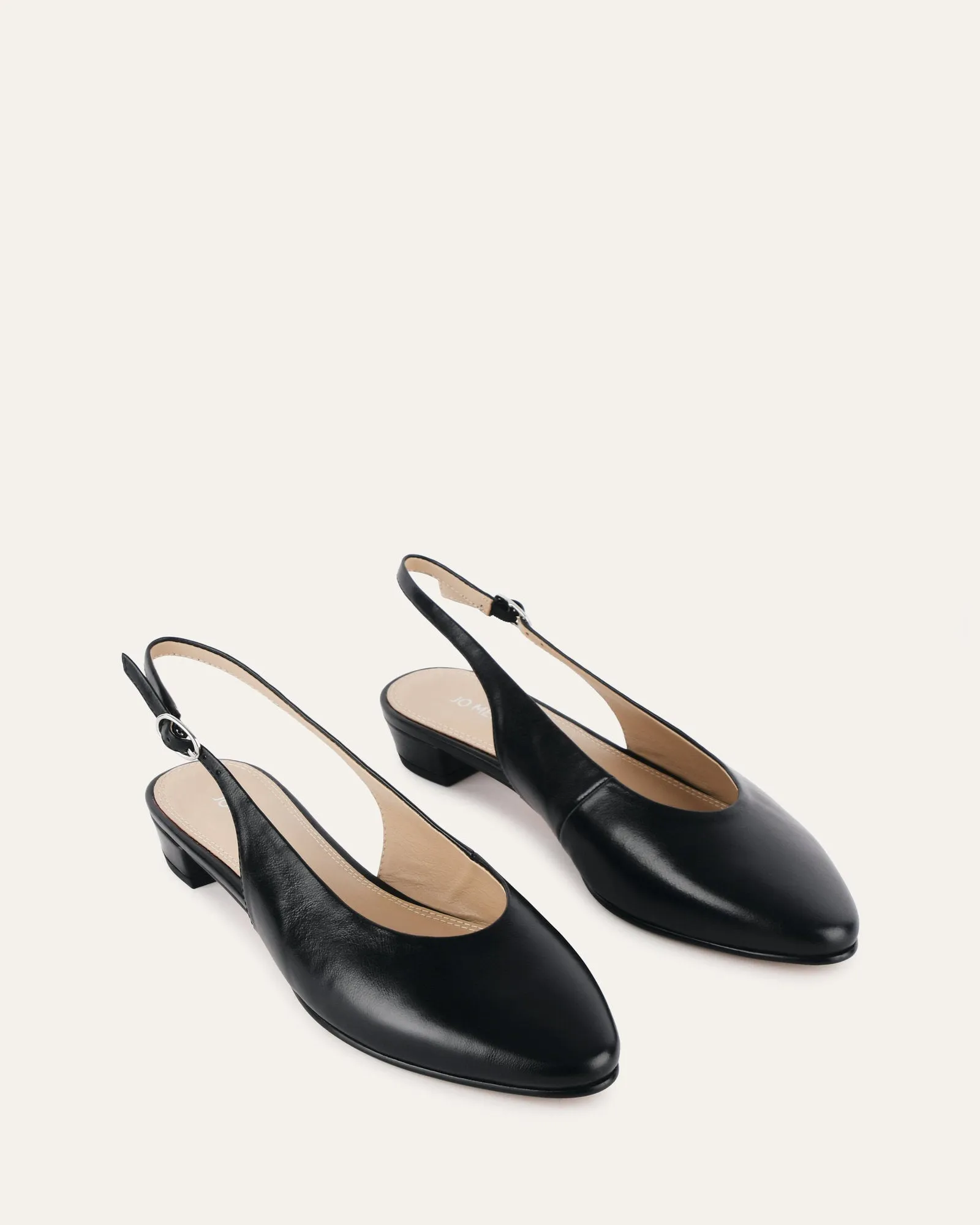 BRYCE DRESS FLATS BLACK LEATHER