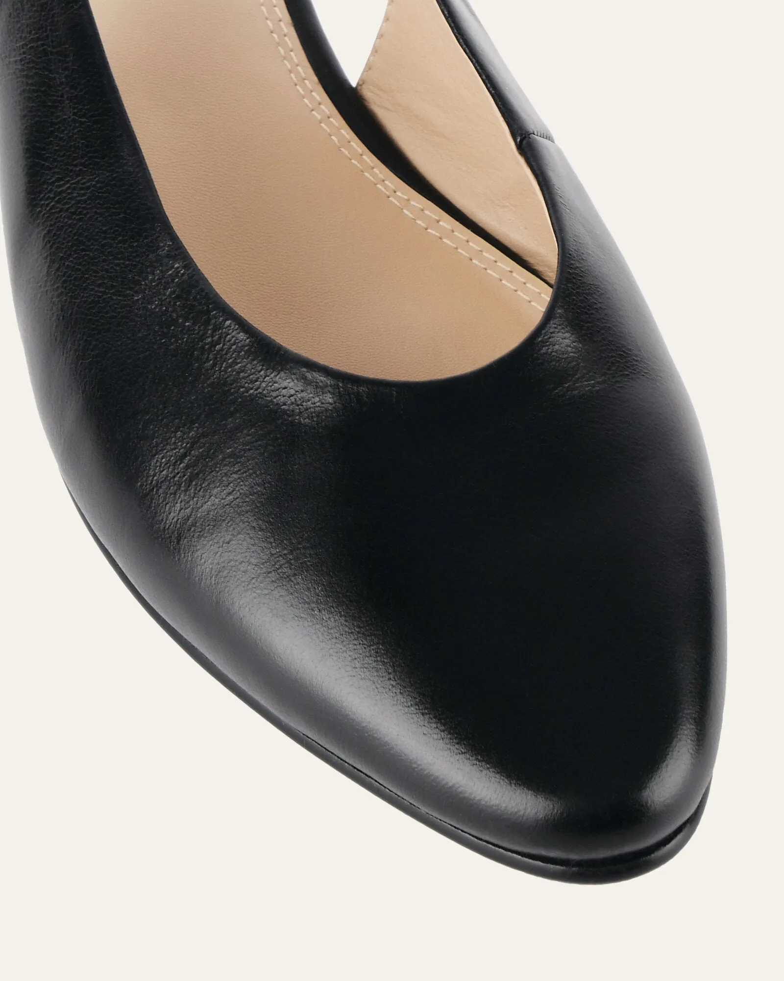 BRYCE DRESS FLATS BLACK LEATHER