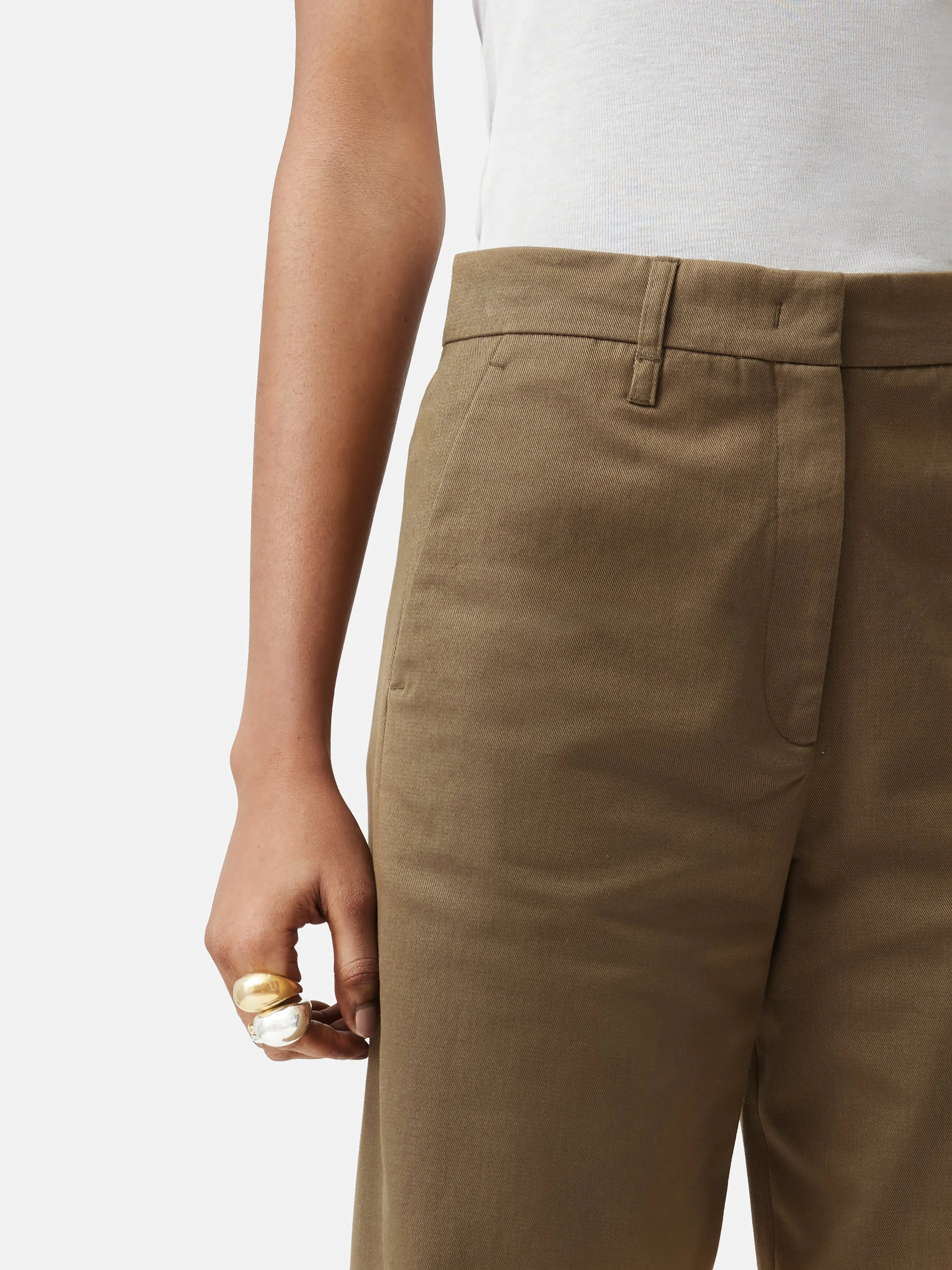 Cotton Twill Nevis Trouser | Brown