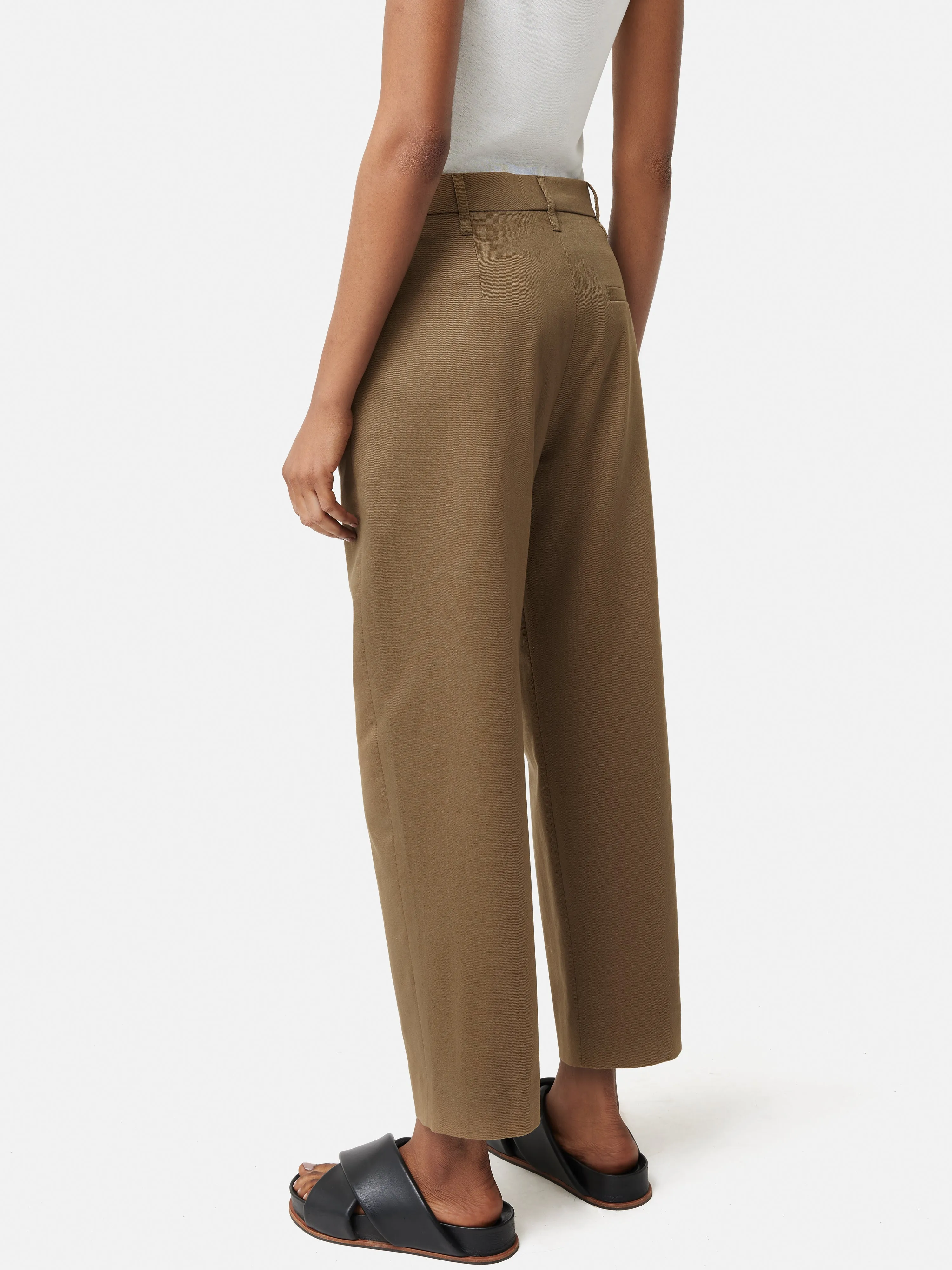 Cotton Twill Nevis Trouser | Brown