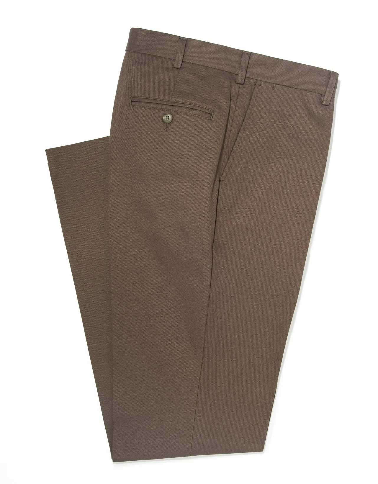 DARK BROWN CAVALRY TWILL PANTS