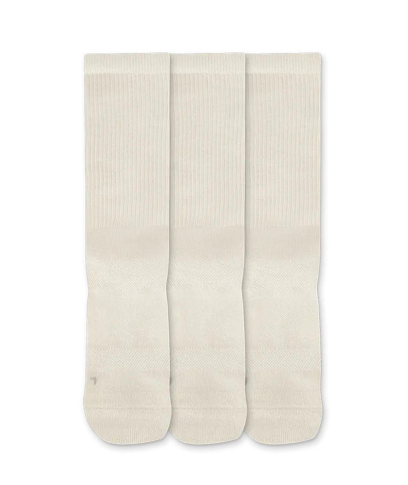 Everyday Merino Crew Socks Off White 3-Pack