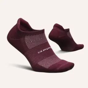 Feetures High Performance Cushion No Show Tab Socks - Intense Plum