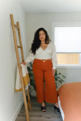 Flora Pant in Rust Extended