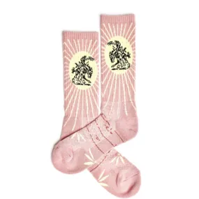 Fringe Bucking Dusty Pink Boot Performance Socks - Lucky Chuck