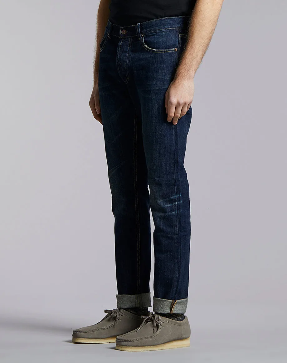 GONZO INIKO REGULAR DENIM JEAN | DARK INDIGO VINTAGE WASH