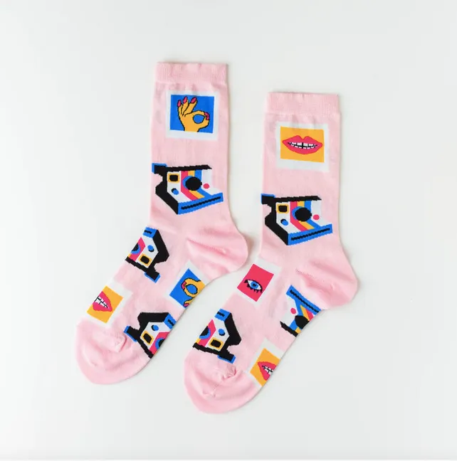 Instant Selfie Crew Socks - Women's