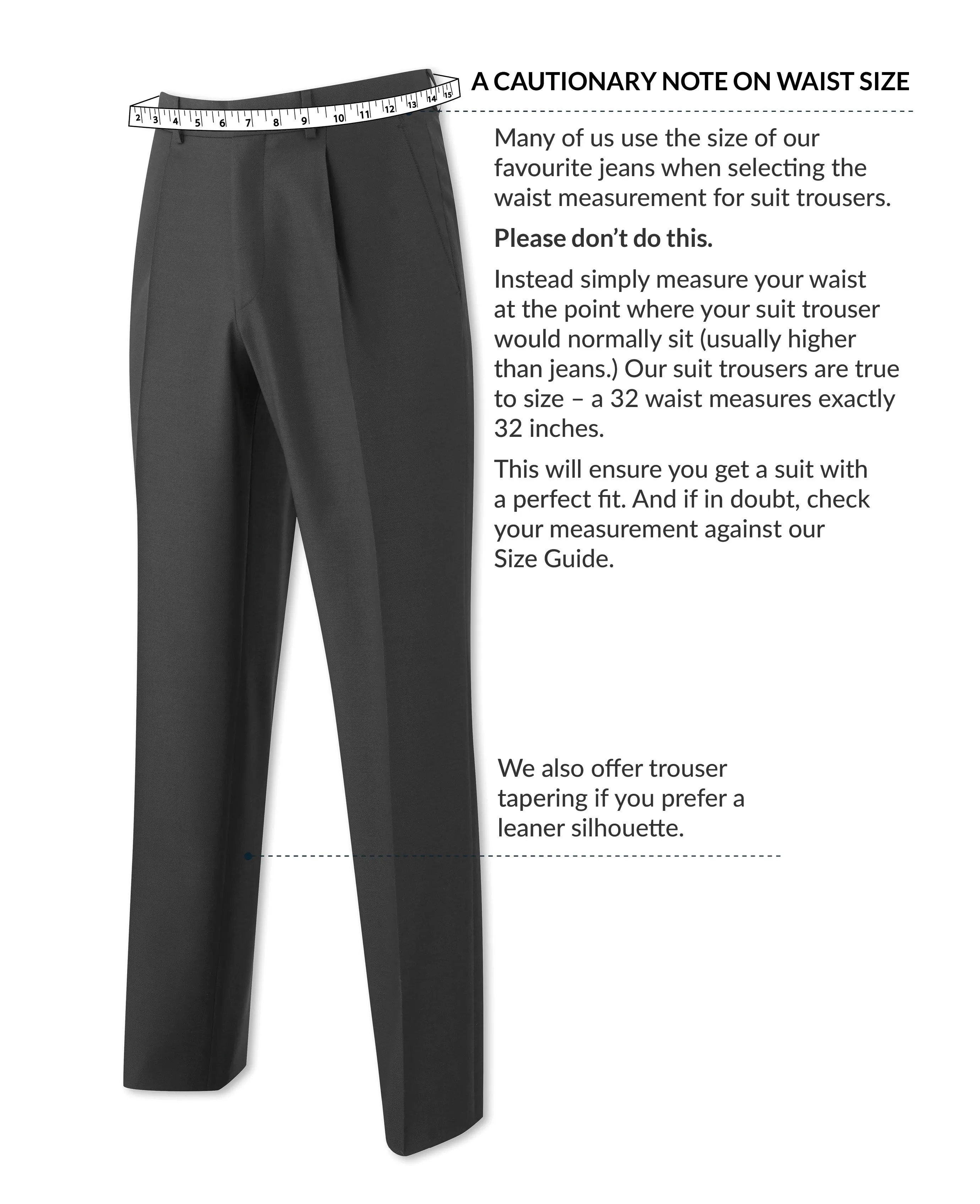 Light Navy Tailored Business Trousers