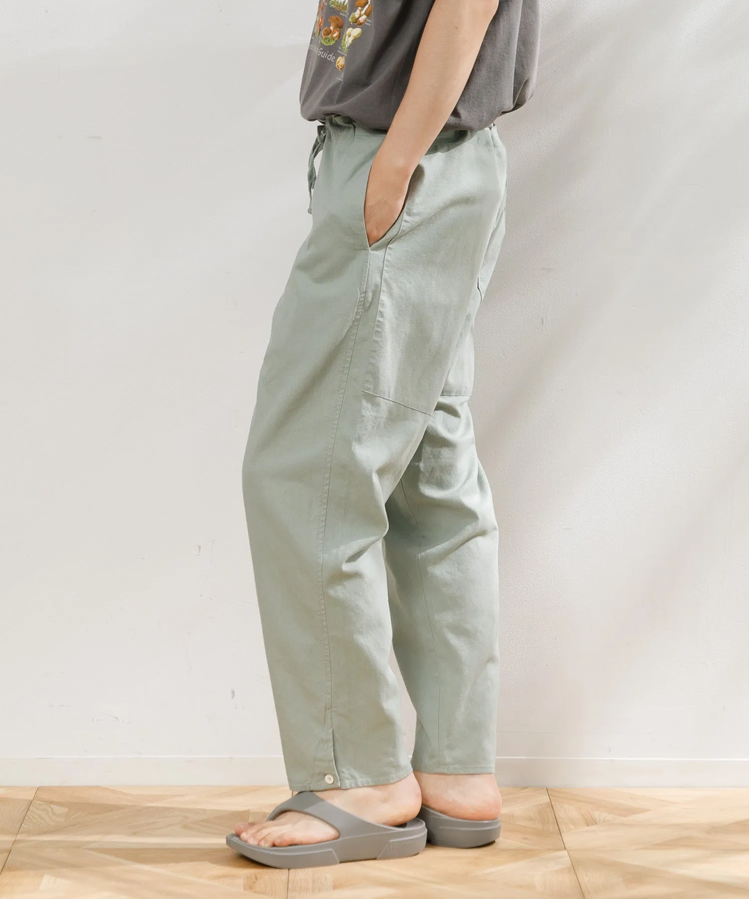 【MEN】ARMY TWILL COTTON LINEN SLAB SLEEPING PANTS