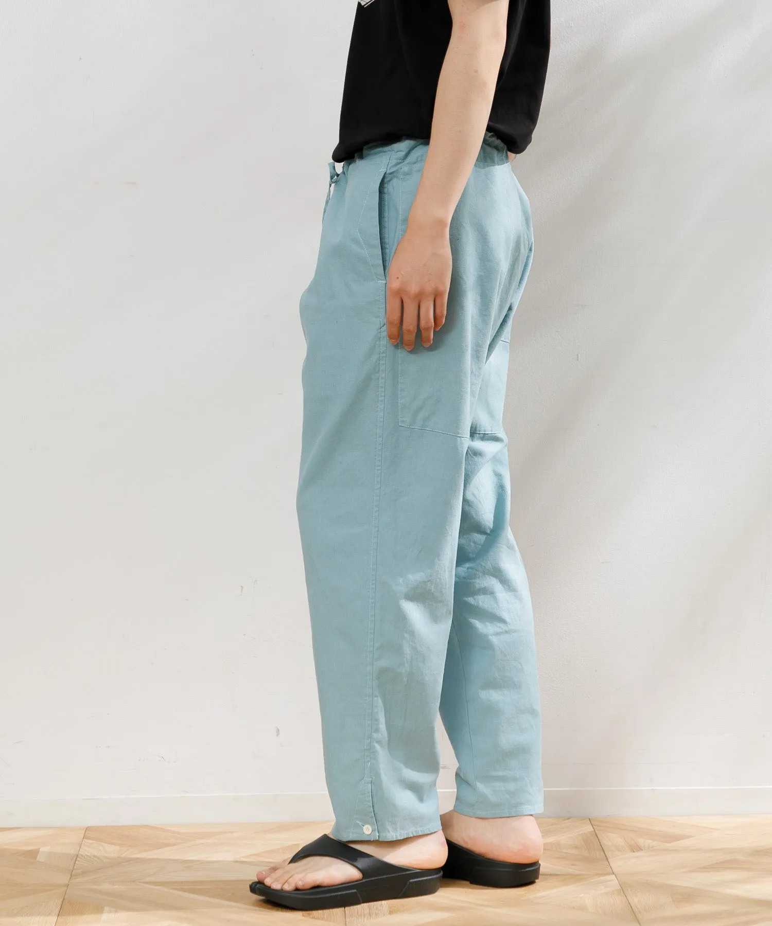 【MEN】ARMY TWILL COTTON LINEN SLAB SLEEPING PANTS