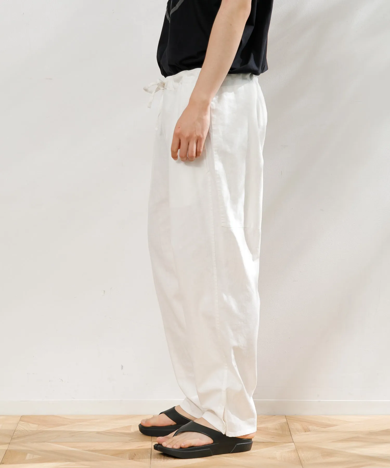 【MEN】ARMY TWILL COTTON LINEN SLAB SLEEPING PANTS