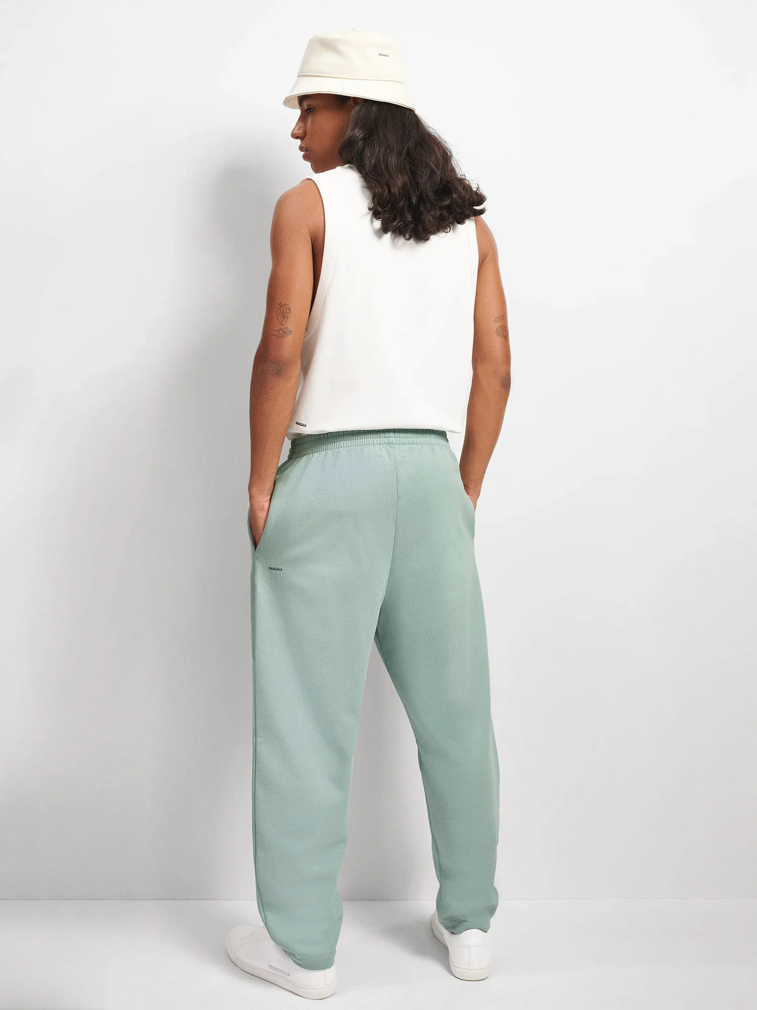 Mens DNA Barrel-Leg Track Pants—eucalyptus blue