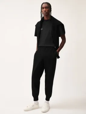 Mens DNA Knitted Track Pants—black