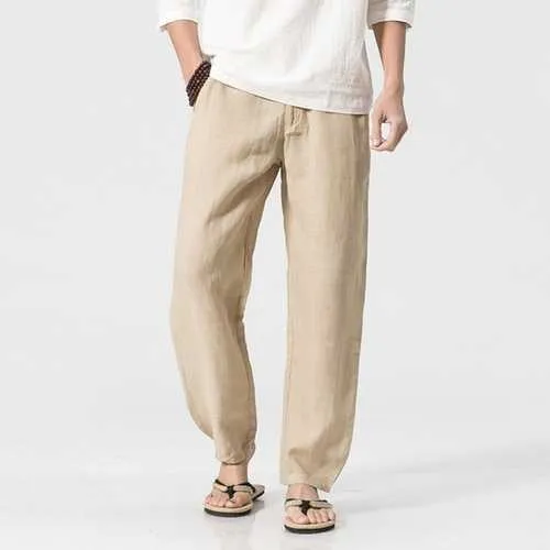 Men's Loose Cotton Linen Casual Pants