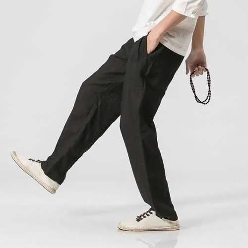 Men's Loose Cotton Linen Casual Pants