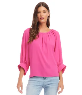 Petite Size Blouson Sleeve Top