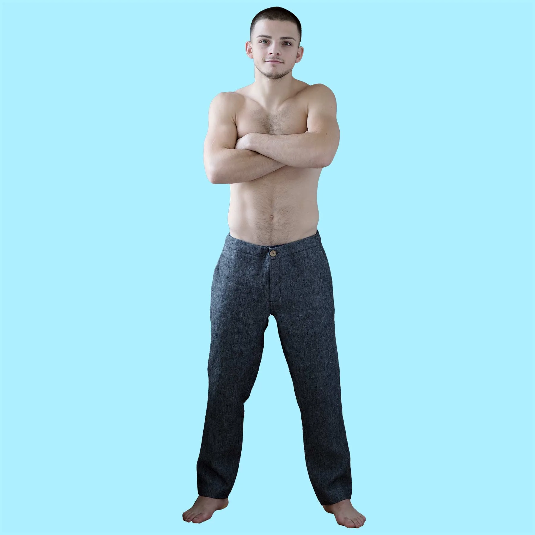 RAINIER Elastic-Free Flex-Waist 100% Organic Hemp Jogger Pants (No Latex)