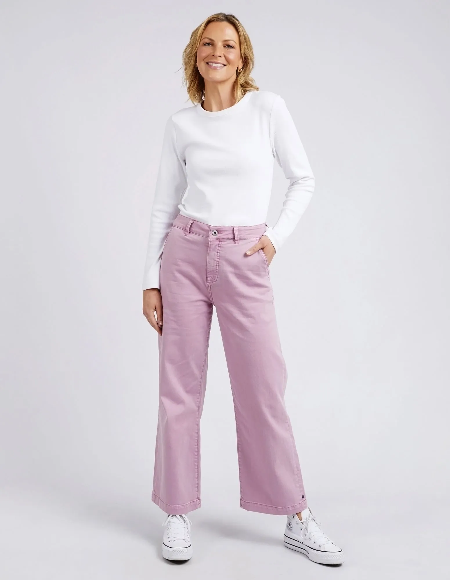 Scarlett Wide Leg Pant Peony Pink