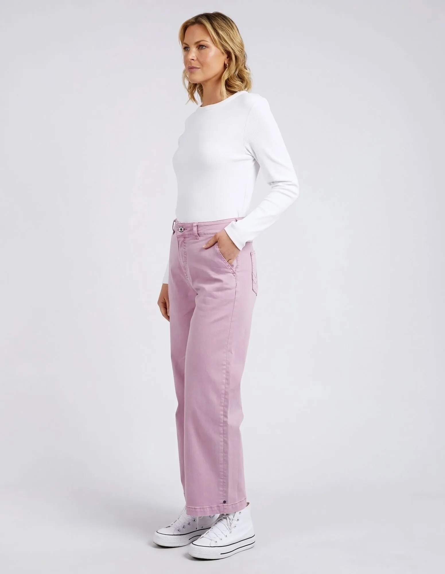 Scarlett Wide Leg Pant Peony Pink