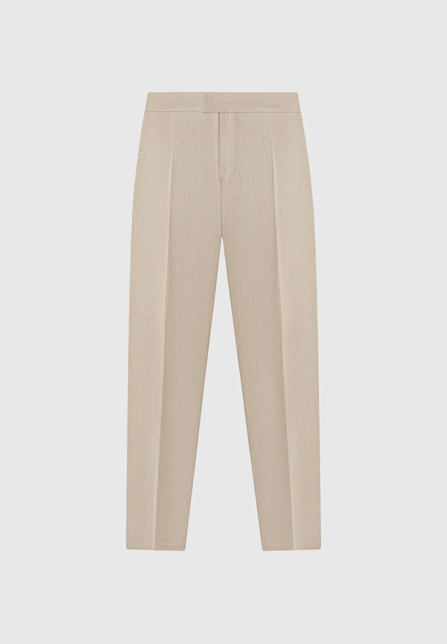 Slim Fit Tailored Trousers - Beige