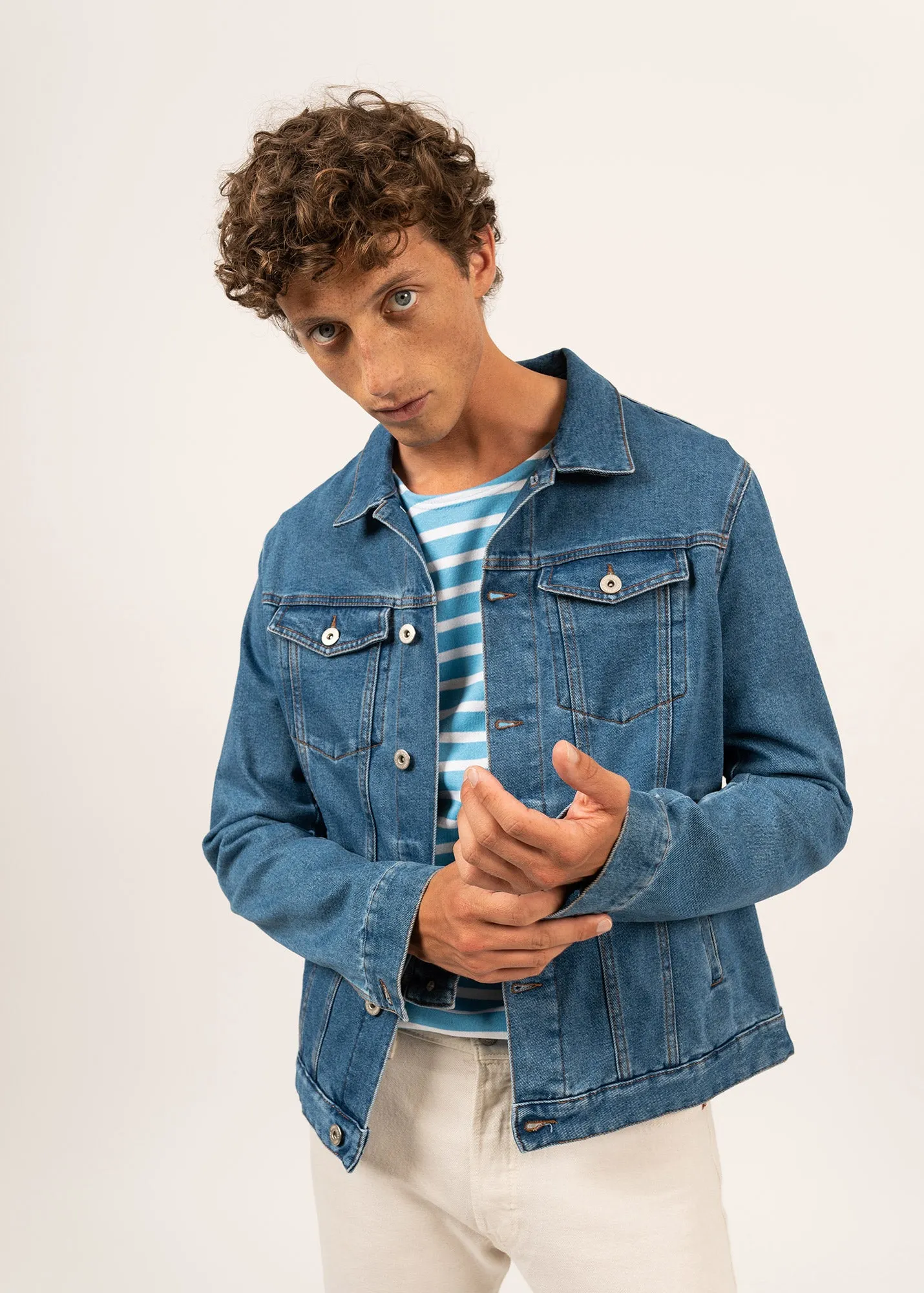 St Tony denim jacket - with contrasting details (DENIM)