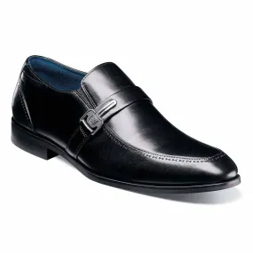 Stacy Adams Black BUCKLEY Moc Toe Ornament Slip On Shoes