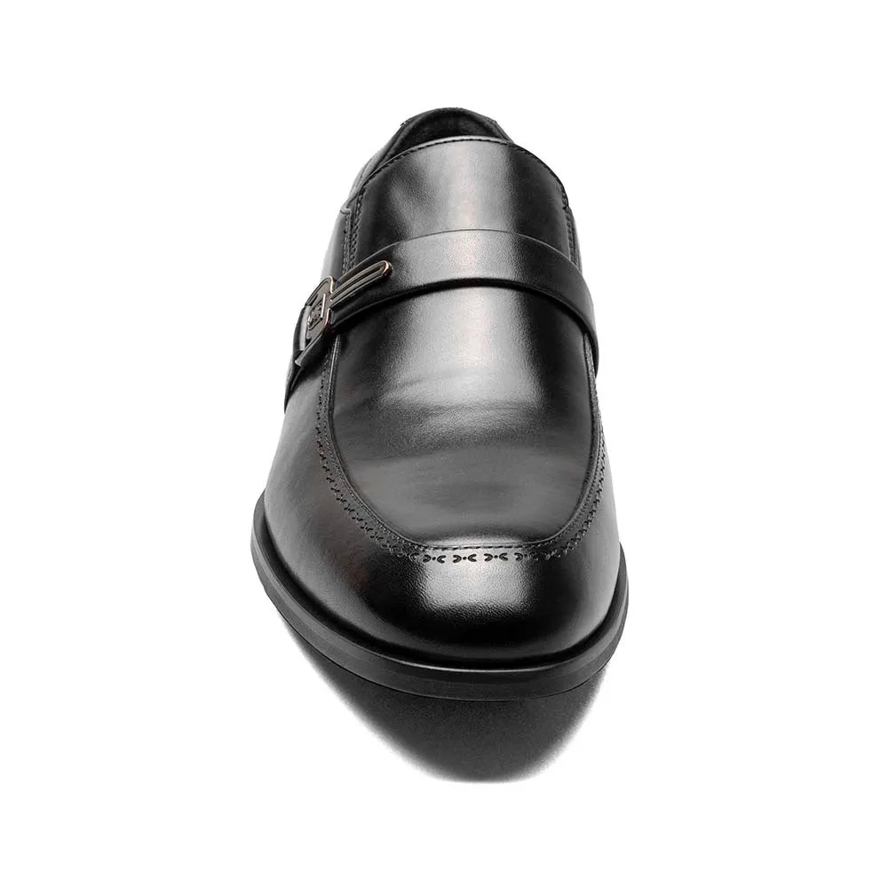 Stacy Adams Black BUCKLEY Moc Toe Ornament Slip On Shoes