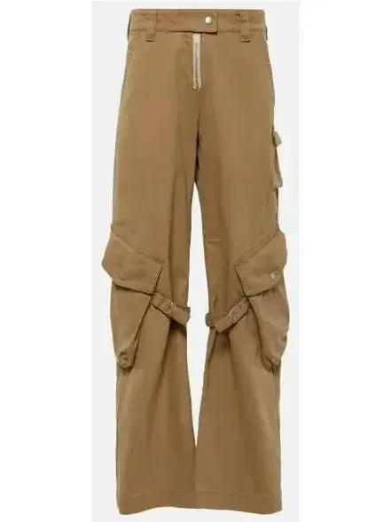 Women’s Belted Natural Cotton Cargo Pants