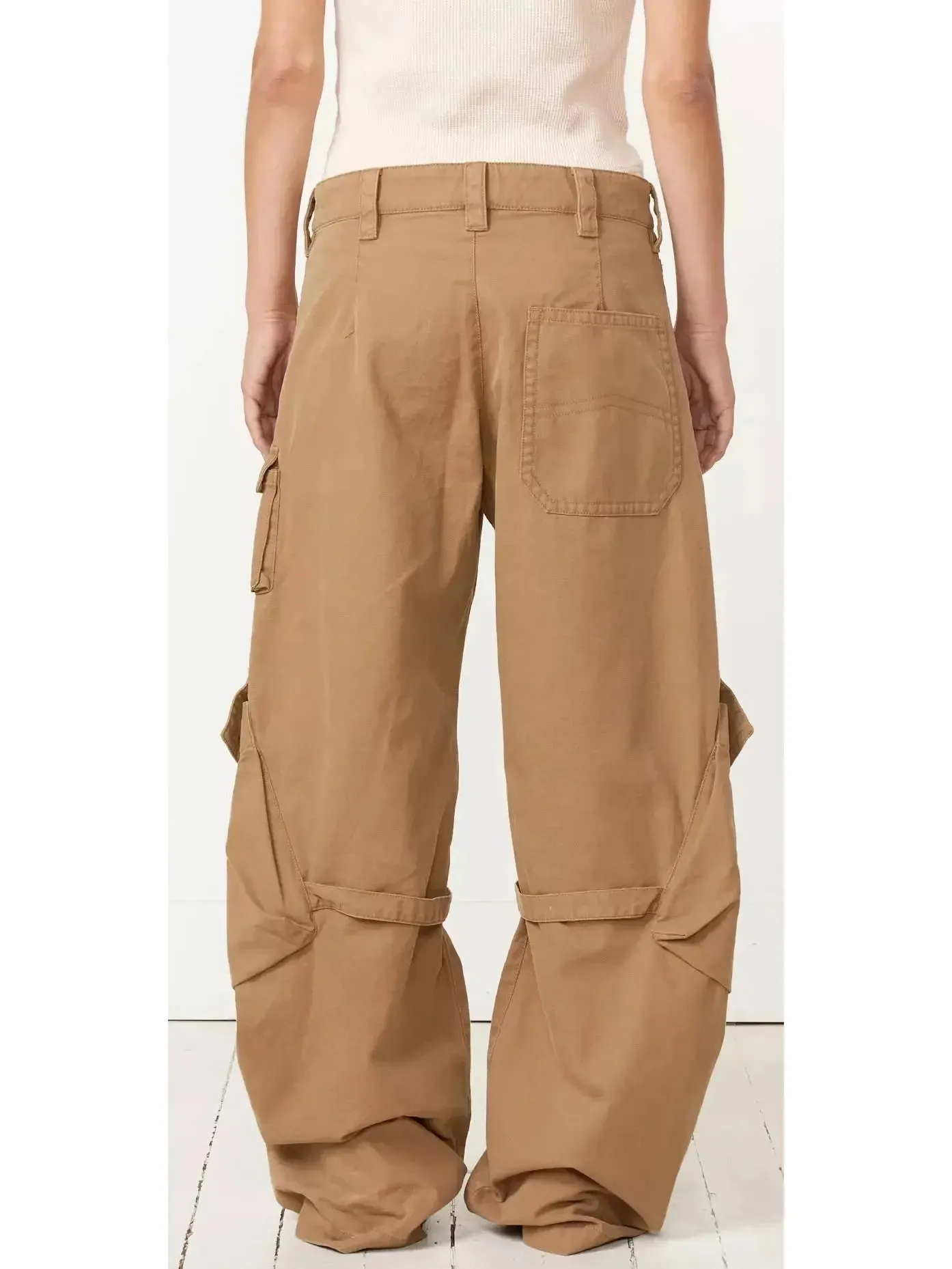 Women’s Belted Natural Cotton Cargo Pants