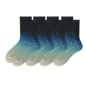 Women's Touch Wear Everyday Gradient Blue crew socks 4-packs